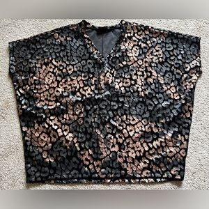 Cheetah print blouse